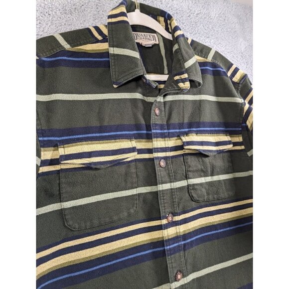 Duluth Trading Shirt Mens Medium Burlyweight Chamois Flannel Long Sleeve Button - Picture 8 of 13